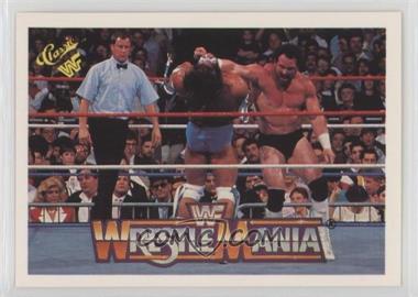 1990 Classic WWF The History of Wrestlemania - [Base] #63 - Wrestlemania IV (Hercules, Ultimate Warrior)