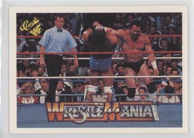 1990 Classic WWF The History of Wrestlemania - [Base] #63 - Wrestlemania IV (Hercules, Ultimate Warrior)