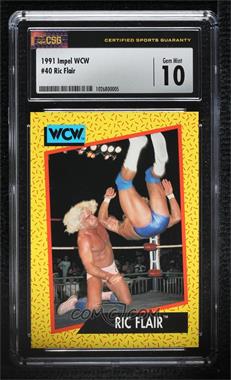 1991 Impel WCW - [Base] #40 - Ric Flair [CSG 10 Gem Mint]