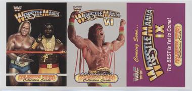 1993 Coliseum Video WWF Wrestlemania - Panels #I-VI-IX - Wrestlemania, Wrestlemania VI, and Wrestlemania IX (Hulk Hogan, Mr. T, Ultimate Warrior) [Noted]
