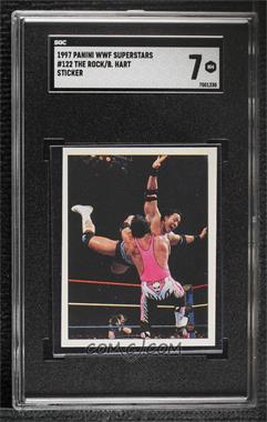 1997 Panini WWF Superstars Album Stickers - [Base] #122 - Rocky Maivia, The Rock, Bret Hart [SGC 7 NM]