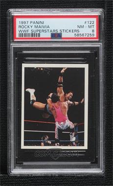 1997 Panini WWF Superstars Album Stickers - [Base] #122 - Rocky Maivia, The Rock, Bret Hart [PSA 8 NM‑MT]