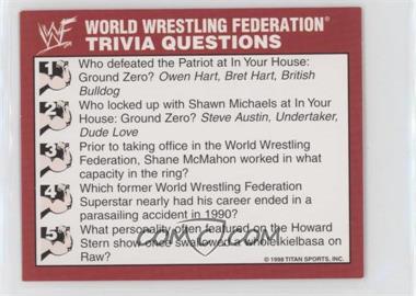 1998 Cardinal World Wrestling Federation Trivia Game - Trivia Cards #84 - Hunter Hearst Helmsley