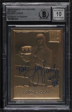 1999-05 Danbury Mint 22K Gold WWF/E - [Base] #14 - Jerry Lawler [BAS BGS Authentic]