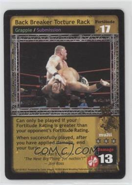 2002 WWE Raw Deal Trading Card Game - Expansion 6: Summerslam #18/150 V6.0 - Back Breaker Torture Rack