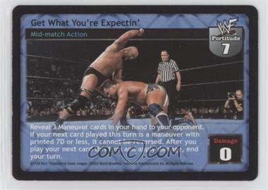 2002 WWE Raw Deal Trading Card Game - Expansion 6: Summerslam #67/150 V6.0 - Get What You're Expectin' [EX to NM]