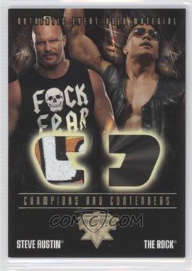 2004 Fleer WWE Wrestlemania XX - Champions and Contenders - Single Relics #CCS-SA - Steve Austin, The Rock