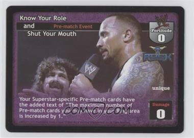 2004 WWE Raw Deal Trading Card Game - Expansion 13: Vengeance #148/181 V13 - Know Your Role and Shut Your Mouth