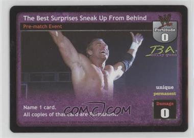 2004 WWE Raw Deal Trading Card Game - Expansion 13: Vengeance #154/181 V13 - The Best Surprises Sneak Up From Behind
