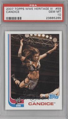 2007 Topps Heritage III WWE - [Base] #59 - Candice Michelle [PSA 10 GEM MT]