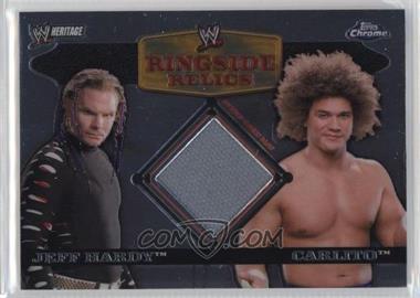 2007 Topps Heritage WWE Chrome Heritage II - Ringside Relics #JHCA - Jeff Hardy, Carlito