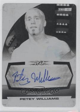 2008 TRISTAR TNA Wrestling Cross the Line - Autographs - Printing Plate Black #C-PW - Petey Williams /1