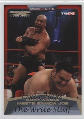 2008 TRISTAR TNA Wrestling Cross the Line - [Base] - Gold #80 - The Write Stuff - Kurt Angle Meets Samoa Joe /50