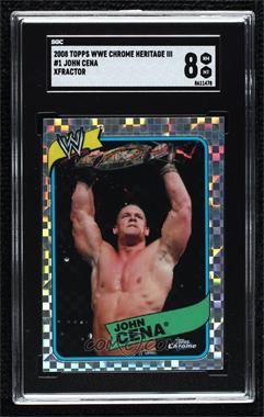 2008 Topps WWE Heritage Chrome - [Base] - X-Fractors #1 - John Cena [SGC 8 NM/Mt]