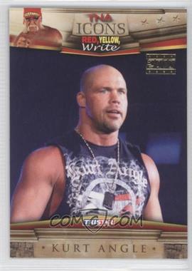 2010 TRISTAR TNA Icons - [Base] - Gold #32 - Red, Yellow, Write - Kurt Angle /25