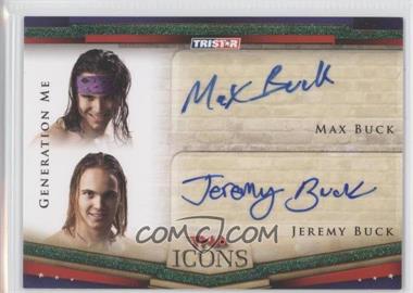 2010 TRISTAR TNA Icons - Dual Autographs - Green #A2-22 - Max Buck, Jeremy Buck /25