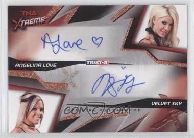 2010 TRISTAR TNA Xtreme - Dual Autographs #X2-4 - Angelina Love, Velvet Sky /99