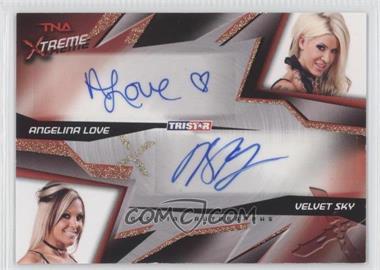 2010 TRISTAR TNA Xtreme - Dual Autographs #X2-4 - Angelina Love, Velvet Sky /99