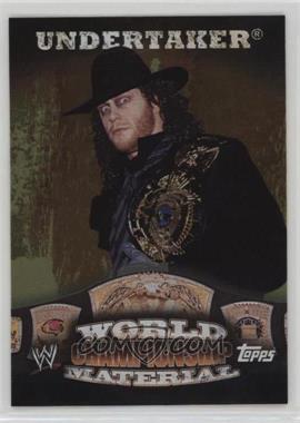 2010 Topps WWE - World Championship Material - Puzzle Back #_UNDE.1 - Undertaker (Hat)