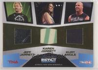 Jeff Jarrett, Karen Jarrett, Kurt Angle [EX to NM] #/25