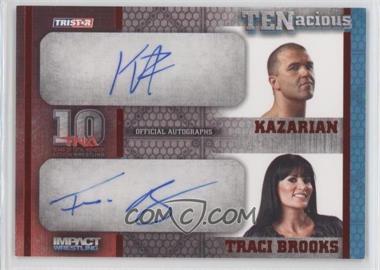 2012 TRISTAR TNA TENacious - Dual Autographs - Red #TEN2-17 - Kazarian, Traci Brooks /10