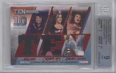 2012 TRISTAR TNA TENacious - Triple Memorabilia - Red #T17 - Gail Kim, Velvet Sky, Mickie James /10 [BGS 9 MINT]