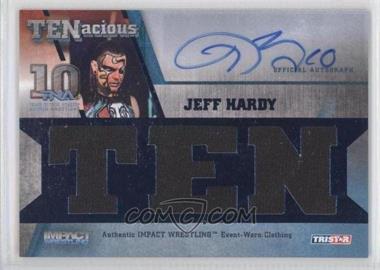 2012 TRISTAR TNA TENacious - Triple Memorabilia Autographs - Blue #T2 - Jeff Hardy /50