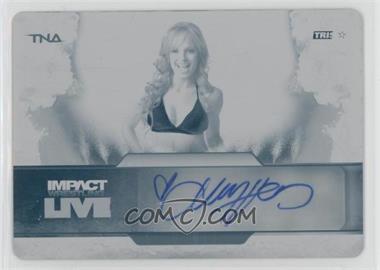 2013 TRISTAR TNA Impact Wrestling Live - Autographs - Printing Plate Cyan #L26 - Christy Hemme /1