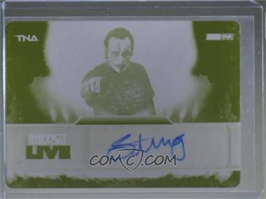 2013 TRISTAR TNA Impact Wrestling Live - Autographs - Printing Plate Yellow #L6 - Sting /1