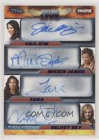 Gail Kim, Mickie James, Tara, Velvet Sky #/25