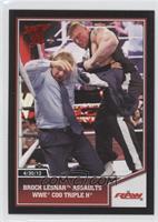 Brock Lesnar assaults WWE COO Triple H