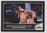 John Cena defeats The Rock for the WWE Championship