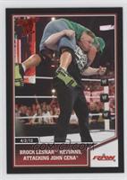 Brock Lesnar returns, attacking John Cena