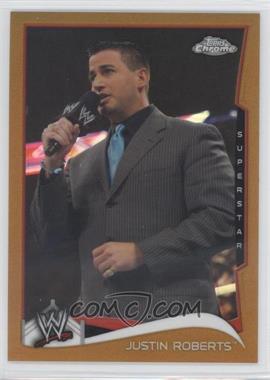 2014 Topps Chrome WWE - [Base] - Gold Refractor #27 - Justin Roberts /50