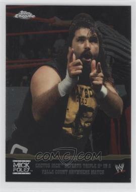 2014 Topps Chrome WWE - Champion Spotlight Mick Foley #3 - Cactus Jack Defeats Triple H in a Falls Count Anywhere Match