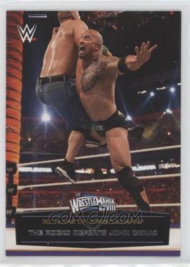 2014 Topps WWE Road to Wrestlemania - 30 Years of Wrestlemania #56 - The Rock defeats John Cena