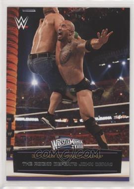 2014 Topps WWE Road to Wrestlemania - 30 Years of Wrestlemania #56 - The Rock defeats John Cena