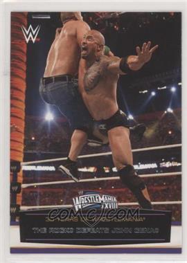 2014 Topps WWE Road to Wrestlemania - 30 Years of Wrestlemania #56 - The Rock defeats John Cena