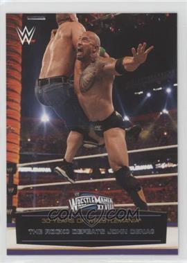 2014 Topps WWE Road to Wrestlemania - 30 Years of Wrestlemania #56 - The Rock defeats John Cena