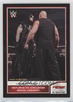 Undertaker Returns to Challenge Brock Lesnar