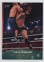 The Rock defeats John Cena at Wrestlemania XXVIII