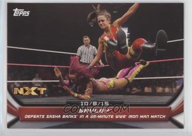 2016 Topps WWE Divas Revolution - Best Matches #8 - Bayley - Defeats Sasha Banks in a 30-Minute WWE Iron Man Match