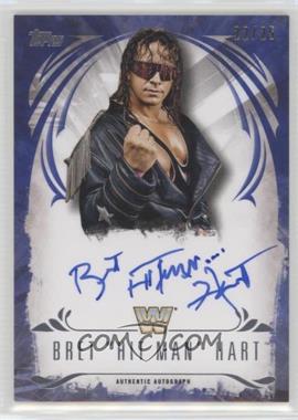 2016 Topps WWE Undisputed - Autographs - Blue #UA-BH - Bret Hart /25