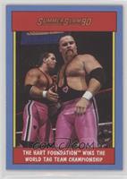 The Hart Foundation Wins the World Tag Team Championship