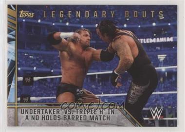 2017 Topps Legends of the WWE - Legendary Bouts #15 - Undertaker vs. Triple H in a No Holds Barred Match