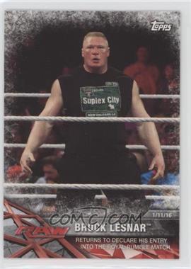 2017 Topps WWE Road to Wrestlemania - [Base] #7 - Brock Lesnar