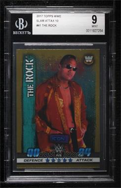 2017 Topps WWE Slam Attax 10th Edition - [Base] #41.2 - The Rock (Gold Foil) [BGS 9 MINT]