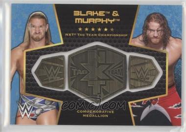 2017 Topps WWE Then Now Forever - Commemorative Championship Plates - Blue #_BLMU - Blake & Murphy /50