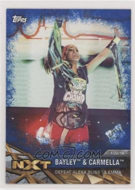 2017 Topps WWE Women's Division - Matches and Moments NXT - Blue #NXT-11 - Bayley, Carmella /25