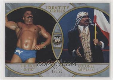2018 Topps Legends of the WWE - Identity Crisis Duals - Silver #IC-10 - Colonel Mustafa & The Iron Sheik /50